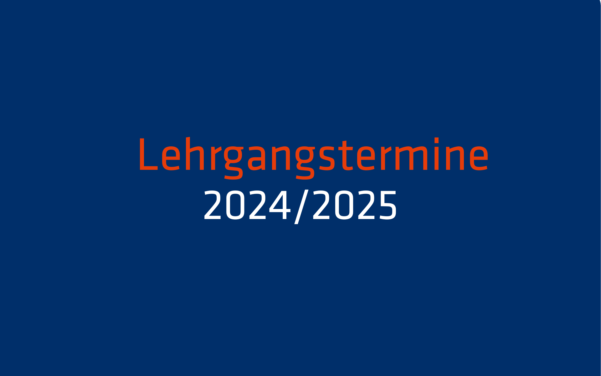 Lehrgangstermine Für Das Ausbildungs- Und Studienjahr 2024/2025 - Aktuelles